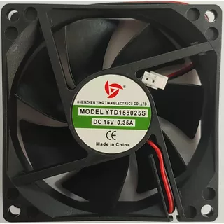 Cooler Ytd158025s 15v / 0,35a / 2 Fios / 80x80x25mm 