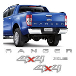 Kit Adesivos Ranger 4x4 E Xls Ford Ranger 2013 A 2016 Prata