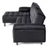 Sala Modular Sofá Cama Mosley Cosmic Reversible Color Gris Oscuro