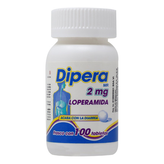 Dipera, Loperamida 2 Mg, Frasco Con 100 Tabletas, Victory