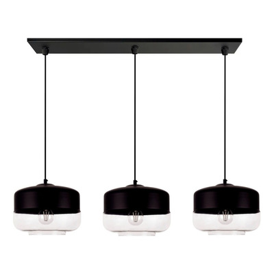 Colgante 3 Luces Dayan Cristal Cromo Moderno Apto Led Cie