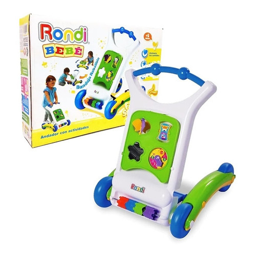 Caminador Andador Rondi Actividades Mis Primeros Pasos Bebe Color Verde