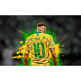 Papel Parede Imagem Foto Neymar Jr Brasil Copa 2022 1,50m²