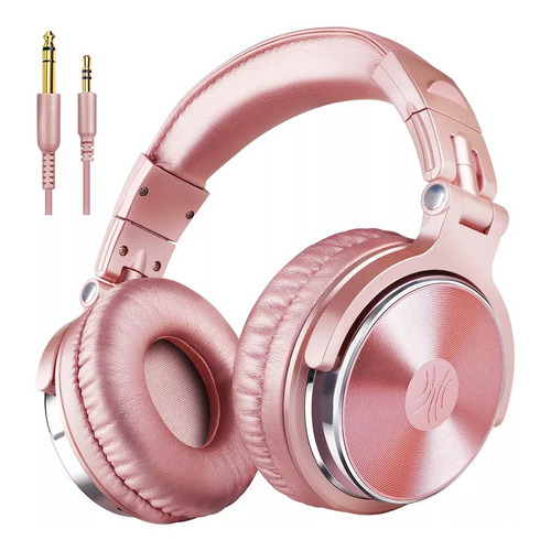 Audifono - Oneodio Pro 10 Rose Gold Wired Headphone Color Rosa
