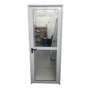 Puertas Aluminio 70x200 Vidrio C/travesaño