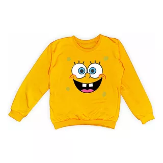 Buzos Niños Y Niñas En Felpa Estampado Bob Esponja