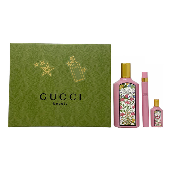 Gucci Flora Gorgeous Gardenia (edp) Set De 3 Pz Para Mujer