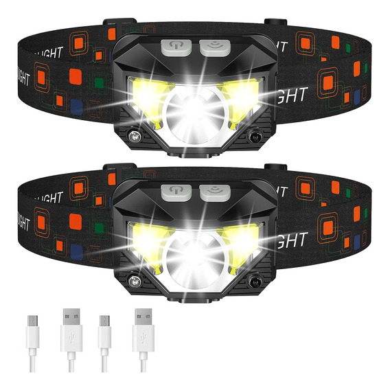 Linterna Frontal De Cabeza Minera Recargable Táctica Led 