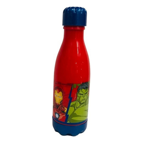 Botella De Agua Infantil Avengers 560ml Color Rojo