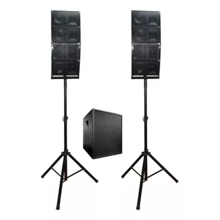 Sistema De Audio Line Array Opera Sub 15+ 8 Parlantes 6.5