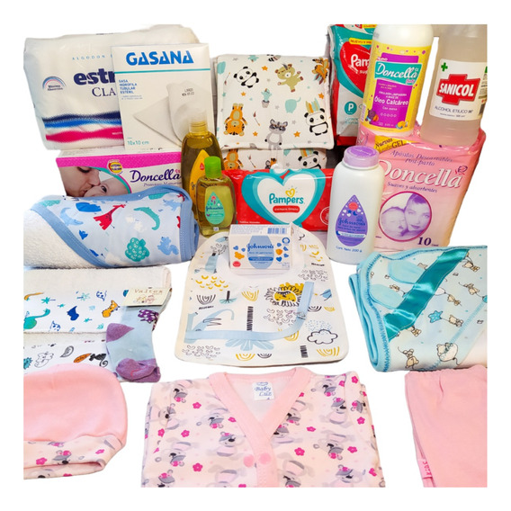 Kit Cuidado De Bebe - Ajuar - Pañales Pampers - Ideal Regalo