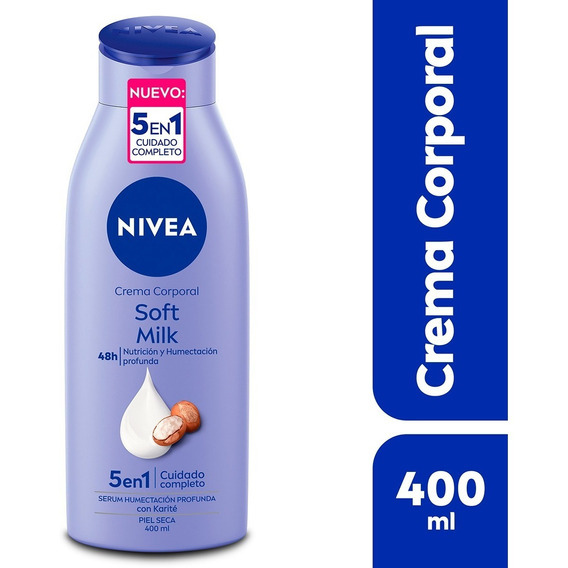 Nivea Soft Milk Crema Corporal Humectante Piel Seca 400 Ml