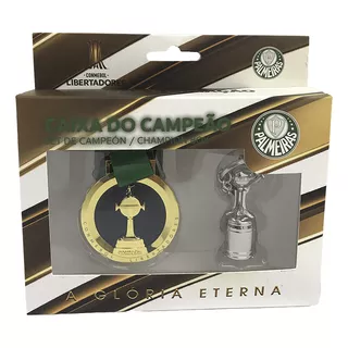 Caixa Do Campeão Palmeiras Medalha + Chaveiro3d Libertadores