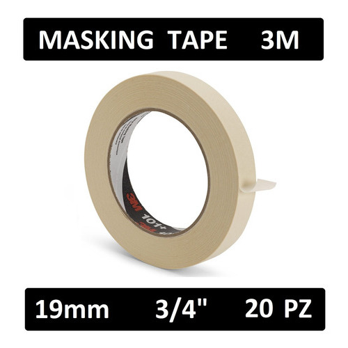 Masking Tape 3/4 18mmx50mt Uso General 3m (20pz)