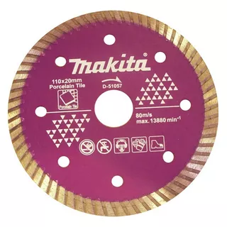 Disco Diamantado Makita D-51057 110mmx20mm (porcelanato) Color Morado