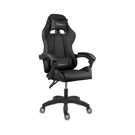 Silla Gamer Ergonomica Nenotech Max Nt-029 Reclinable Color Negro Material Del Tapizado Cuero Sintético