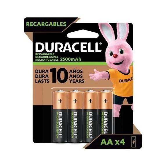 Duracell Rechargeable DX1500 4 unidades AA