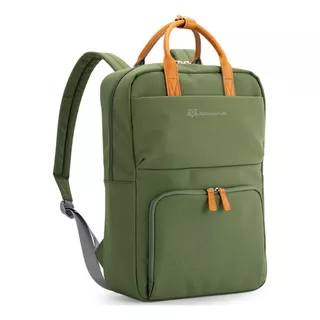 Mochila Bolsa Adamantiun Versa Verde Notebook 15 Polegadas Alça Superior Feminina Masculina Escolar Viagem Material Reciclado