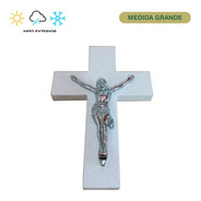 Cruz De Marmol Con Cristo Para Cementerio, 50x35cm.