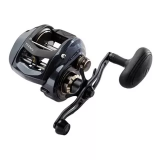 Reel Huevito Rotativo Marine Sports Titan 400 7 Rulemanes Lado De La Manija Izquierdo Color Negro