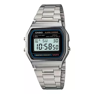 Reloj Casio A158wa-1 A158wa-1 Digital Color Plateado