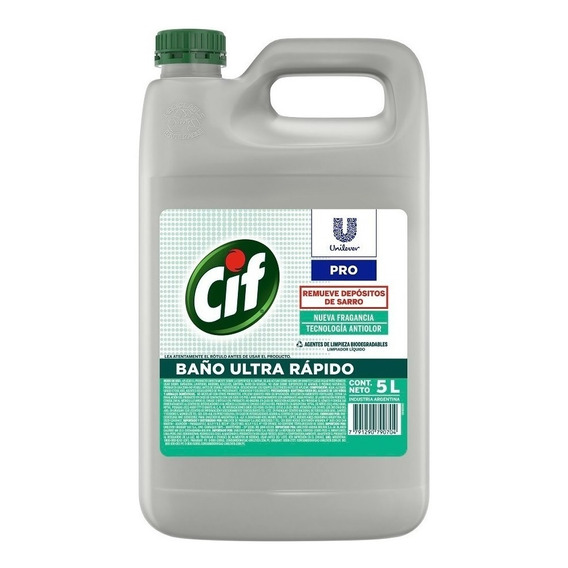 Limpiador Baño Profesional X 5 L Antiolor Ultra Rapido