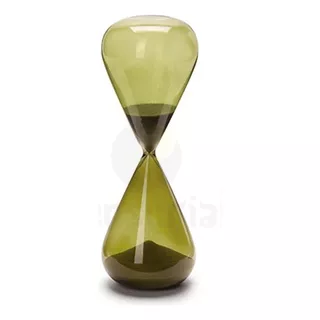 Ampulheta De Areia Decorativa Em Vidro Cor Verde 60 Minutos