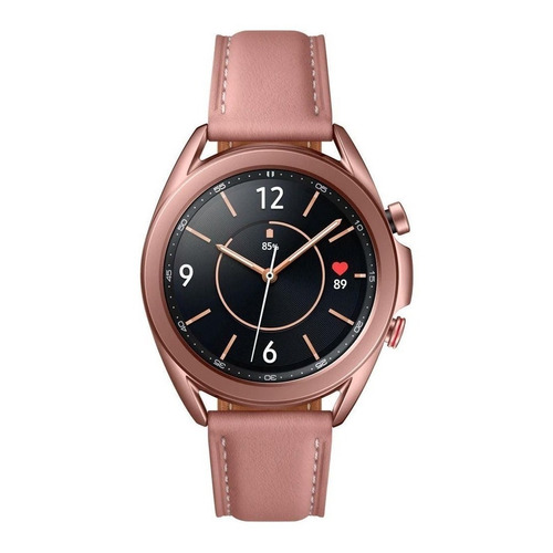 Samsung Galaxy Watch3 1.2" caja 41mm de  acero inoxidable  mystic bronze, malla  marrón claro de  cuero SM-R850