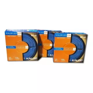 Pack X3 (rollos 100m) Cable Kalop 2.5mm Categoria5 Iram/norm
