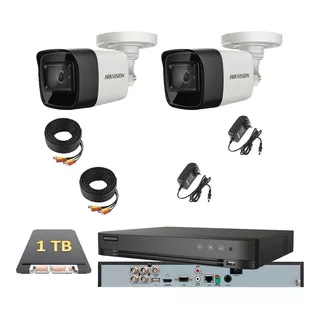 Kit Video Vigilancia 2 Cámaras 4k 8 Mp 1 Tb