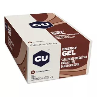 Gu Energy Gel Caixa 24 Sachês Receita Nova Sabor Chocolate