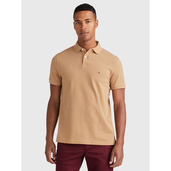 Polo Essential Regular Fit Hombre Tommy Hilfiger Beige