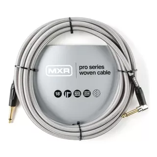 Cable Guitarra Mxr Dciw18r Silver Angulo 6 Mts Tela Color Plateado