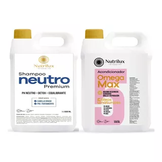 Shampoo Neutro 5l + Acondicionador 5l Nutricion - Limpieza 