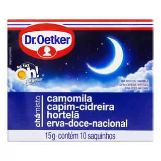 Chá Camomila, Capim-cidreira, Hortelã E Erva-doce-nacional Dr. Oetker Caixa 15g 10 Unidades