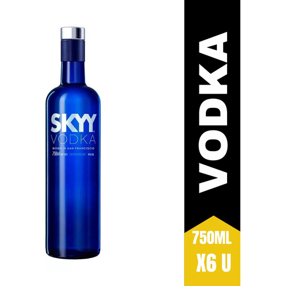 Vodka Sky Botella 750ml Clasico X6 Zetta Bebidas