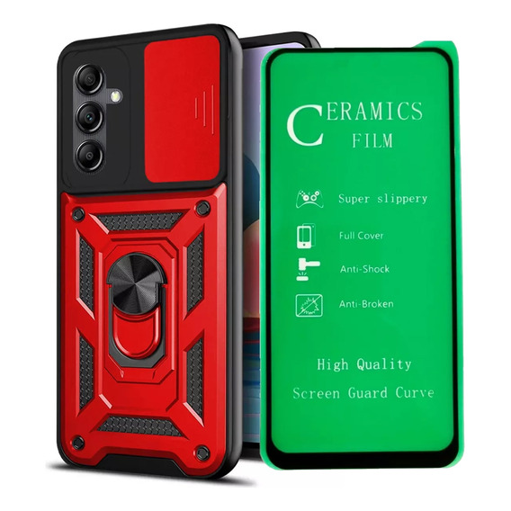 Funda Estuche Reforzada + Vidrio Cerámico Para Samsung A15 