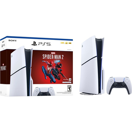 Sony Playstation 5 Slim Disco 1tb Marvel’s Spider Man 2 Bundle Color Blanco