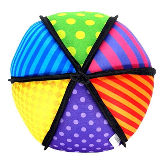 Pelota Bebes Grande 20cm Didactica Tela Estampada Cascabel