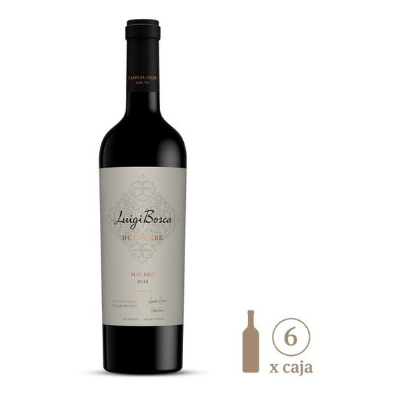 Luigi Bosca De Sangre Vino Malbec 750ml Valle De Uco X6