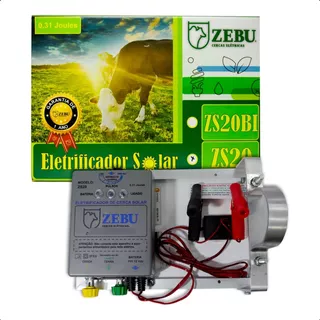 Aparelho De Choque Gado Placa Solar Zebu 0,31 Joules 35km