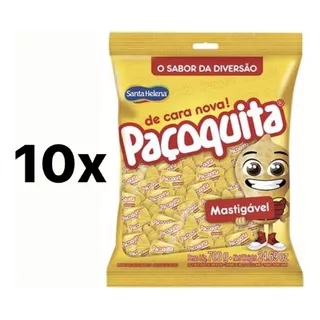 10x Bala Paçoquita Sabor Paçoca 600g - Bala De Festa Junina