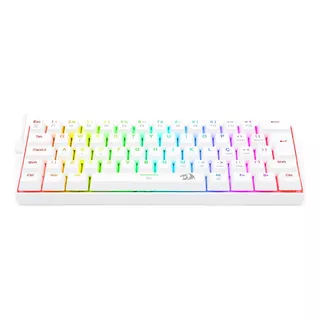 Teclado Mecánico Gamer Redragon 60% Dragonborn K630w-rgb Color Del Teclado Blanco Idioma Inglés Us