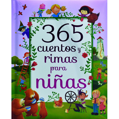 365 cuentos y rimas para niñas, de Varios. Editorial Cottage Door Press, tapa dura en español, 2021