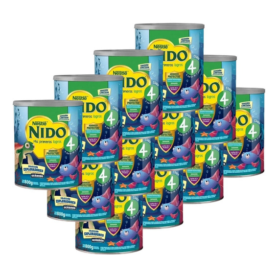 12un Nido 4 Pre-escolar Lata En Polvo X 800 Grs