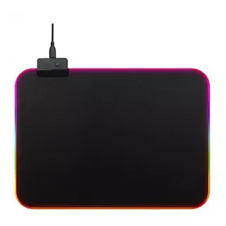 Tapete Gamer Pad Mouse Con Iluminación Rgb Tamaño 25x35 Cm