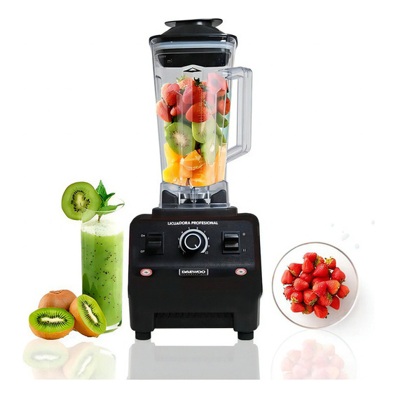 Licuadora Profesional Jugo Fruta 2 L 1600w Daewoo Dibl-210e Color Negro