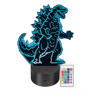 Lámpara Led Decorativa Godzilla Gojira Rgb Personalizada