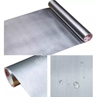 Vinilo Aluminio Cepillado, Acero  Decoracion  61 Cm X 6m