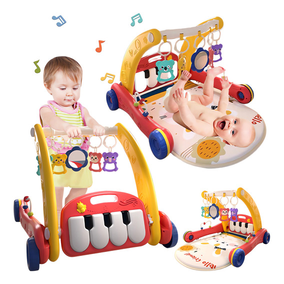 Andadera Musical Para Bebé Portátil Y Plegable 4 En 1